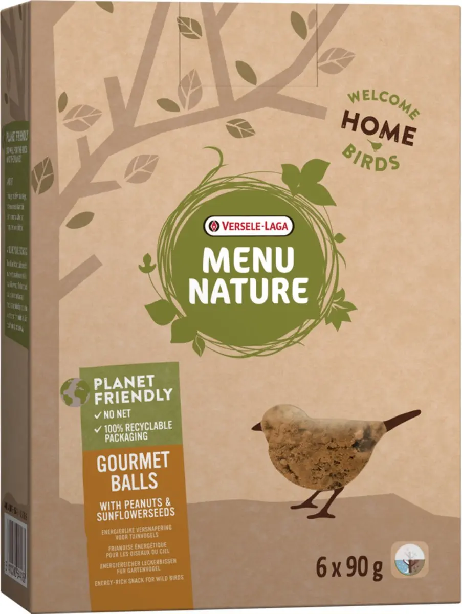 Versele-Laga Menu Nature Mezenbol Gourmet Pindakaas Zonder Net