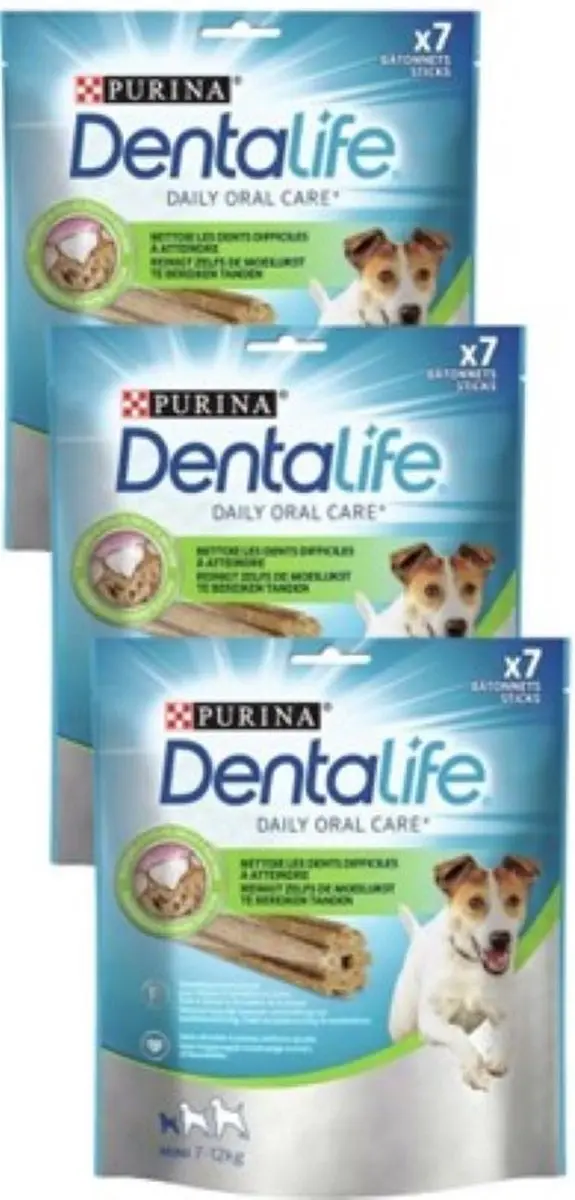 3x Purina Dentalife Daily Oral Care Small