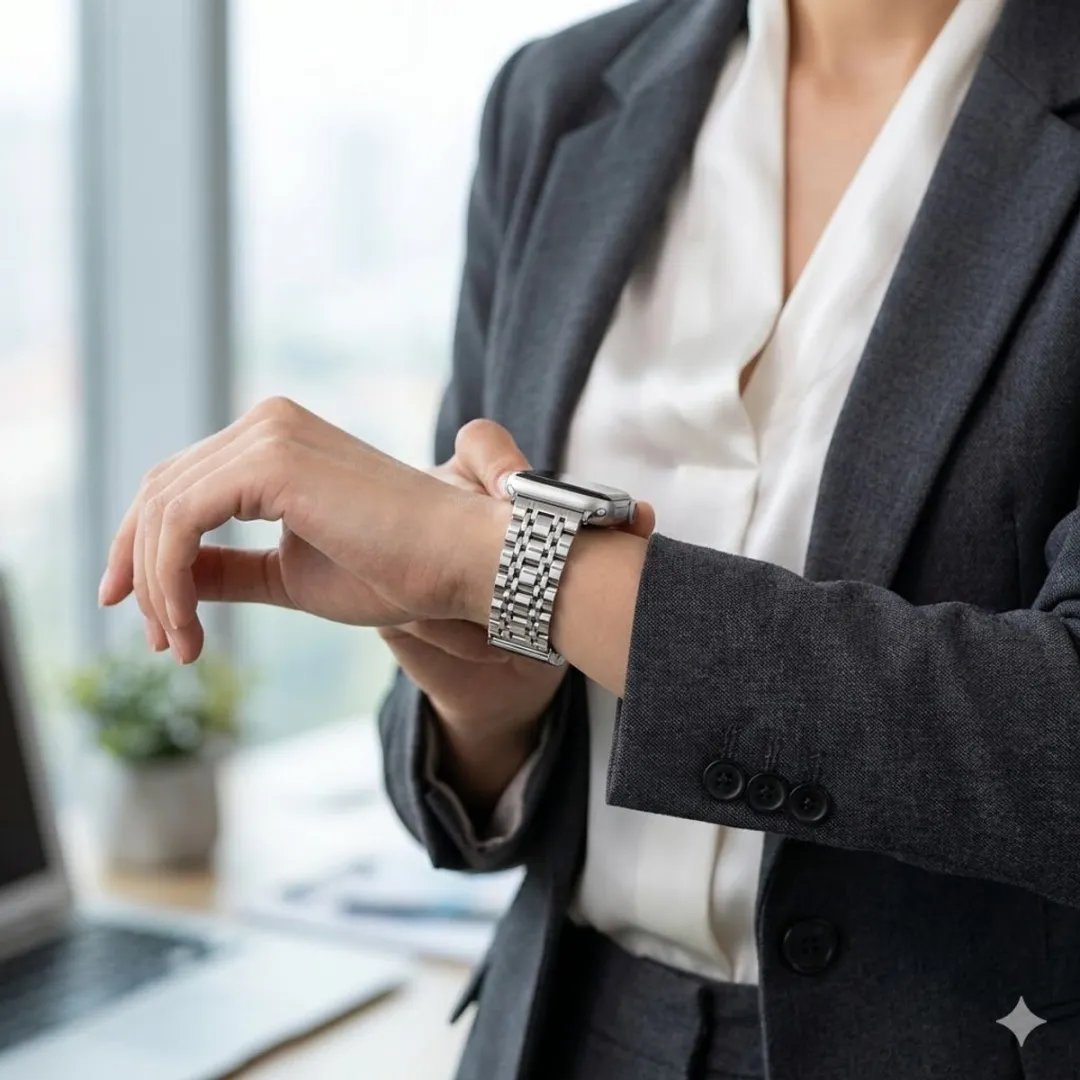 NUVEX Zilver Horlogeband - One Size - Apple Watch 38-42mm