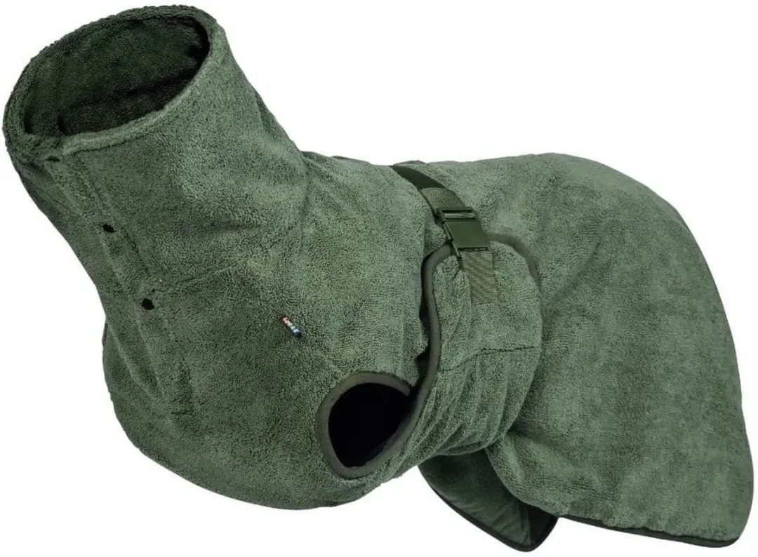 Rukka Pets Medea Luxe Badjas Olijfgroen