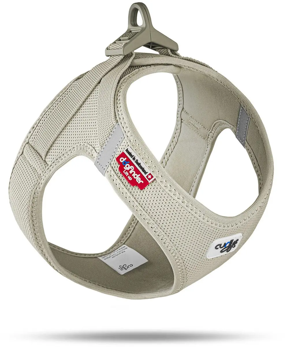 Curli Vest Harness Clasp Air-Mesh - Beige - M - afbeelding 2 van 2