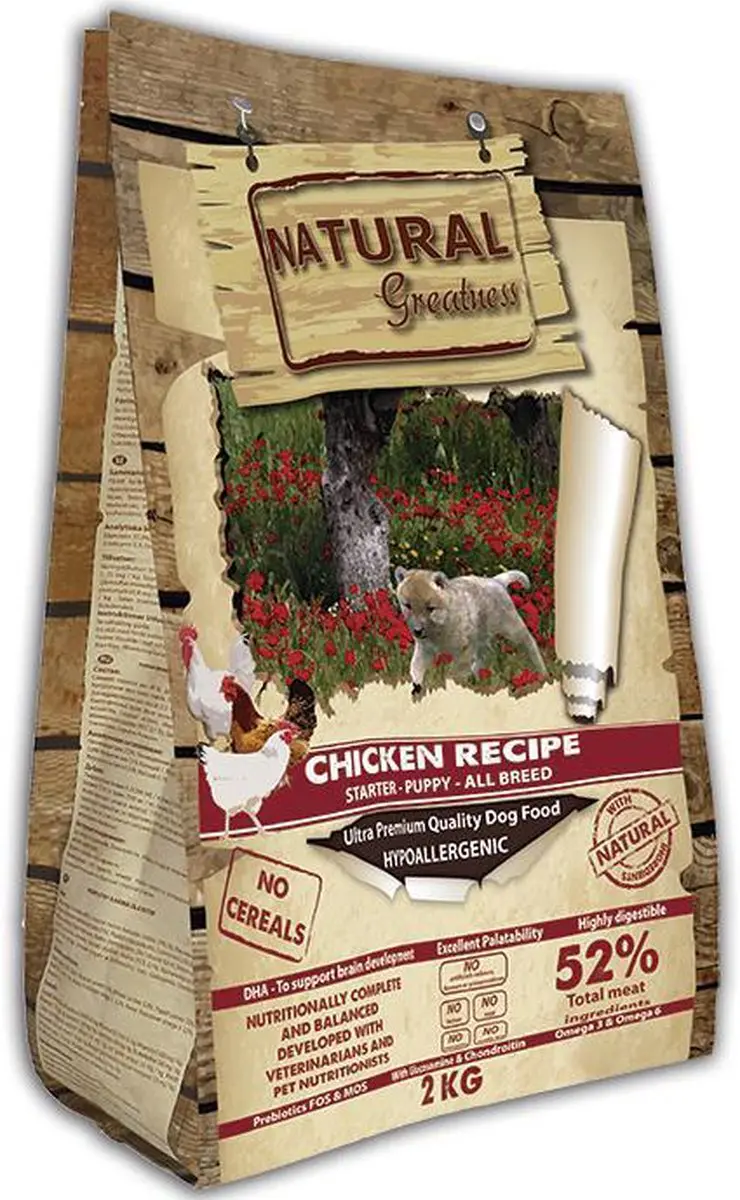 Natural Greatness Chicken Starter Hondenvoer - 2kg - afbeelding 3 van 4