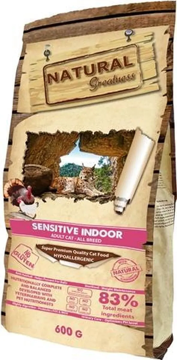 Natural Greatness Sensitive Indoor Kattenvoer - 2kg - afbeelding 4 van 4