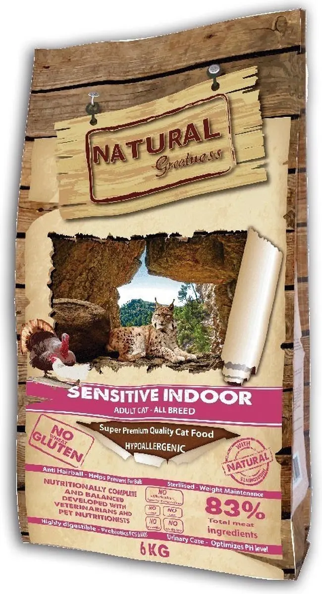 Natural Greatness Sensitive Indoor Kattenvoer - 6 kg - afbeelding 2 van 2