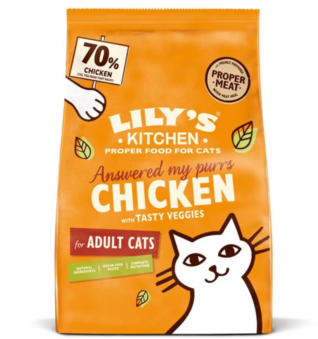 Lily's Kitchen Kattenvoer Droogvoer Kip met Groenten - 4x800g