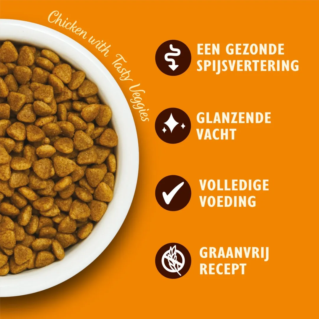 Lily's Kitchen Kattenvoer Droogvoer Kip met Groenten - 4x800g