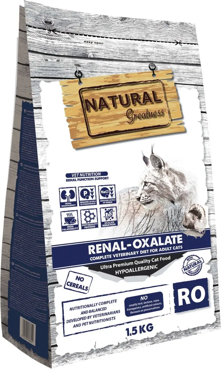 Natural Greatness Renal Oxalate Kattenvoer - 1,5kg - afbeelding 2 van 2