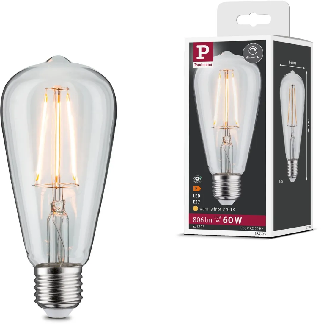 Paulmann Filament LED-kolf ST64 E27 7,5W 806lm