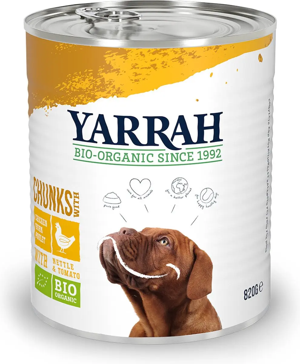 Yarrah Bio Hondenvoer Chunks Kip 820g