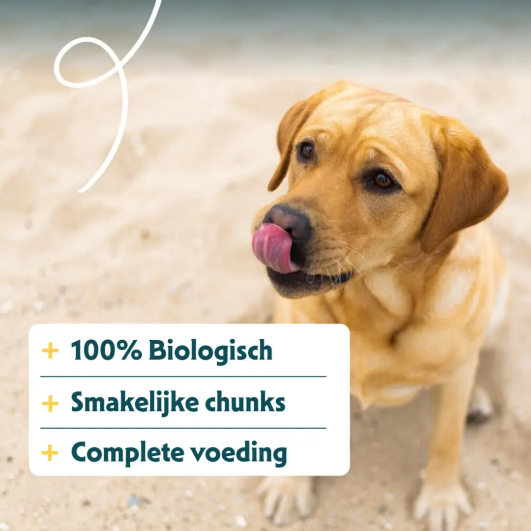 Yarrah Bio Hondenvoer Chunks Rund 405g - 12x - afbeelding 2 van 6