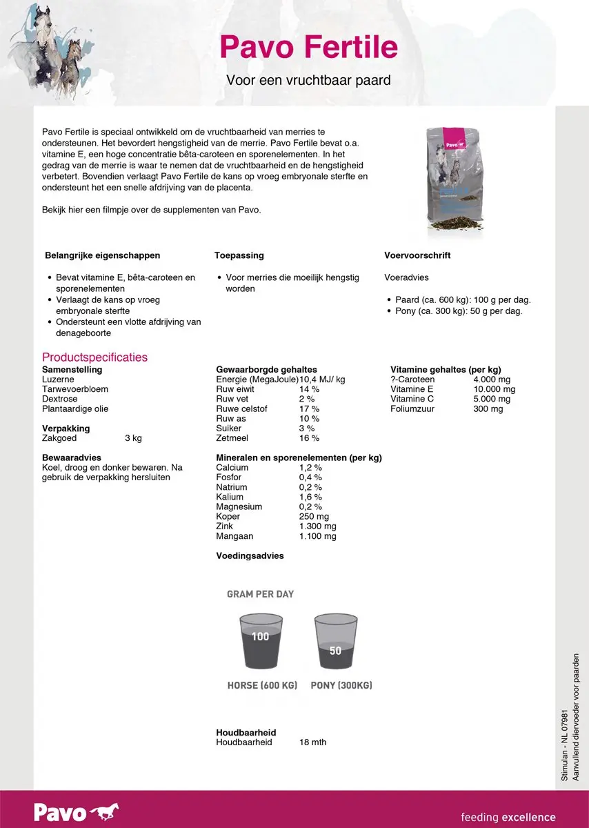 Pavo Fertile Voedingssupplement - 3 kg - afbeelding 3 van 6