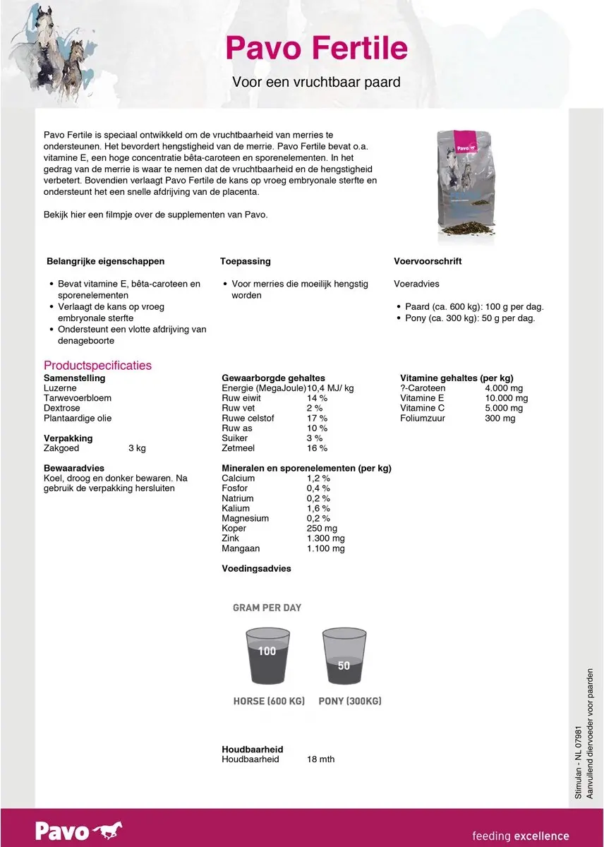 Pavo Fertile Voedingssupplement - 3 kg - afbeelding 5 van 6