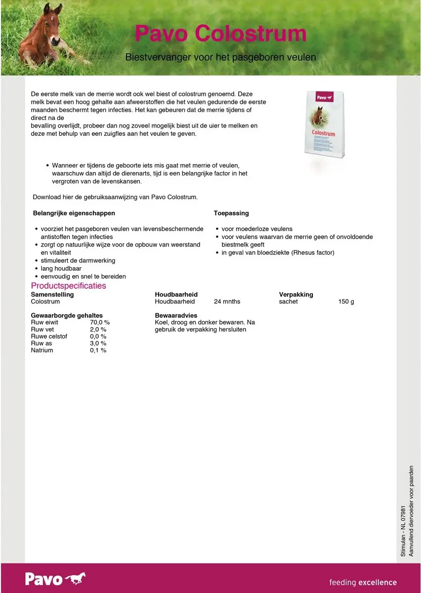 Pavo Colostrum - 150g - afbeelding 4 van 5