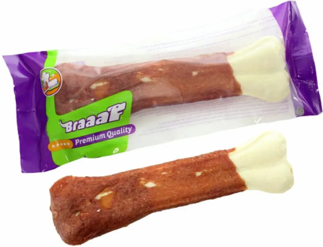 Braaaf Hondensnack Geperst Bot Eend 20 cm - 175g - afbeelding 5 van 6