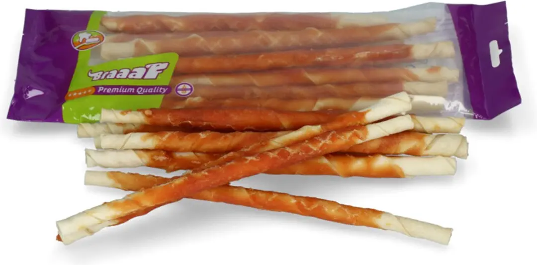 Braaaf Hondensnack Rol Sticks Kip 25 cm - 10x 240 gr - afbeelding 6 van 6