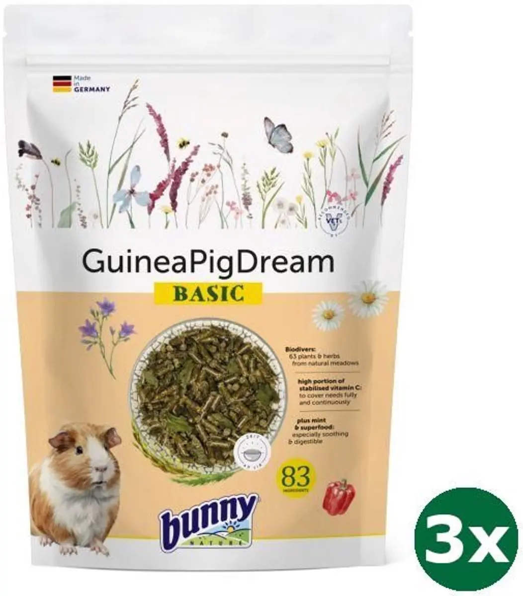 3x600 gr Bunny nature caviadroom basic