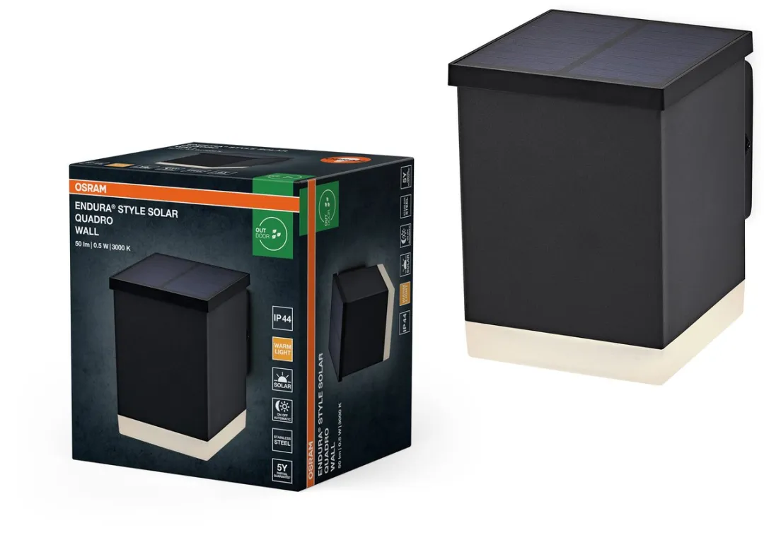Osram Endura Style Solar Wall Wandlamp Donkergrijs - 50lm