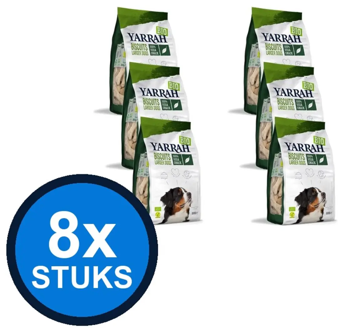 8x Yarrah dog bio multi biscuits vega 500gr