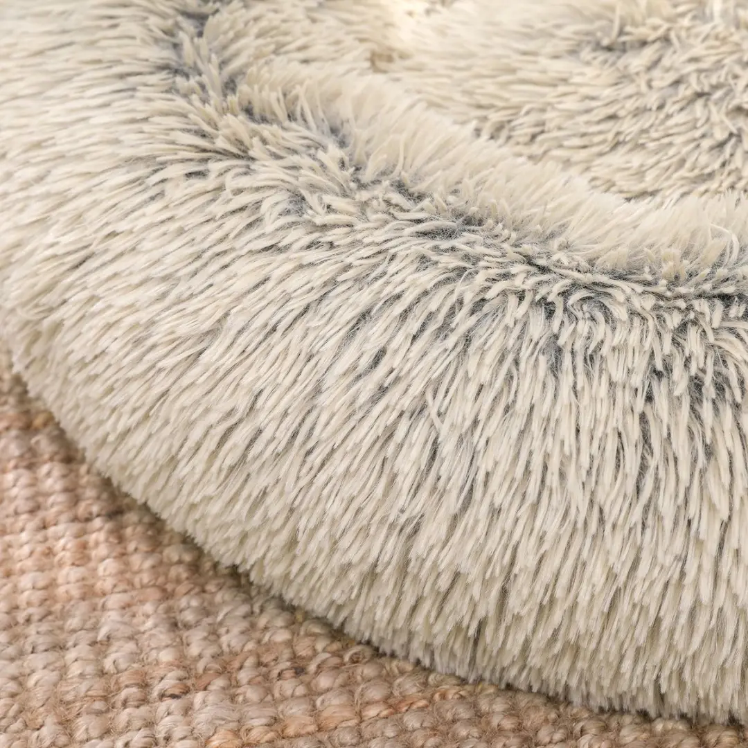 Pluche kattenmand Ø 80 cm - 80 x 20 cm - Khaki - afbeelding 6 van 6