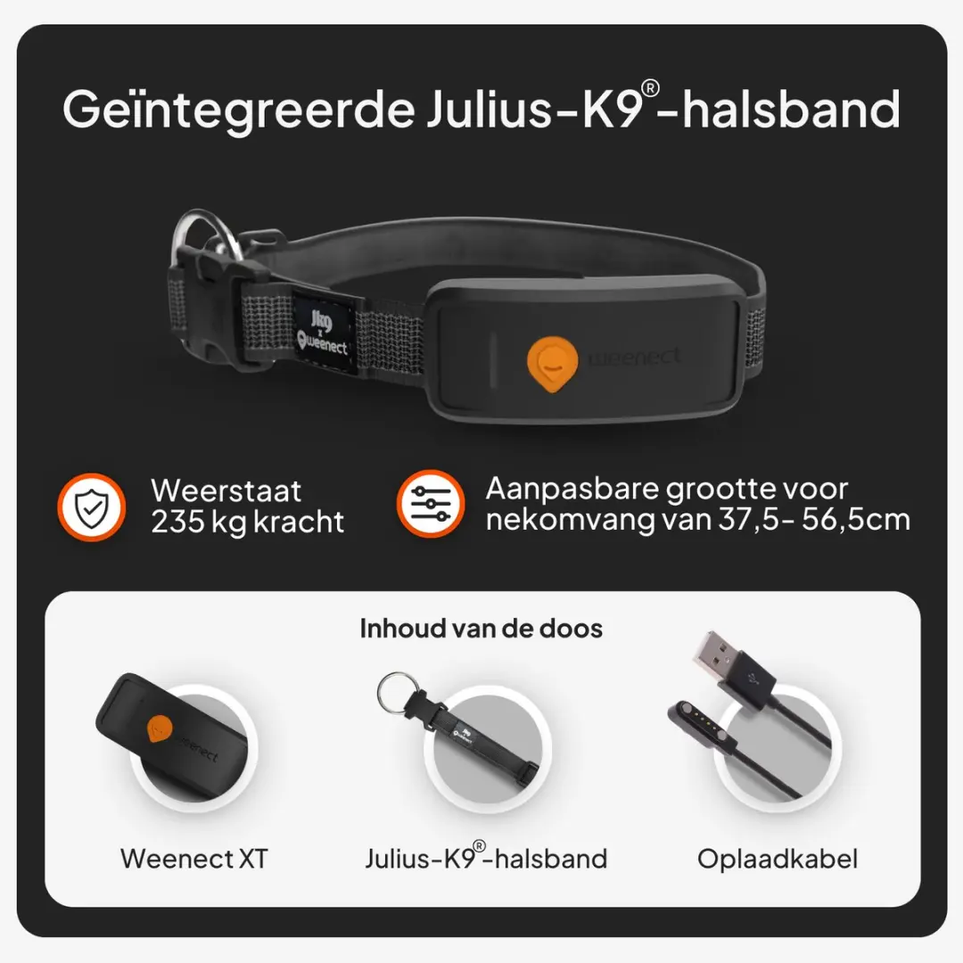 Weenect Dog XT WTE09BLKEN01W GPS-tracker - Zwart - afbeelding 4 van 6