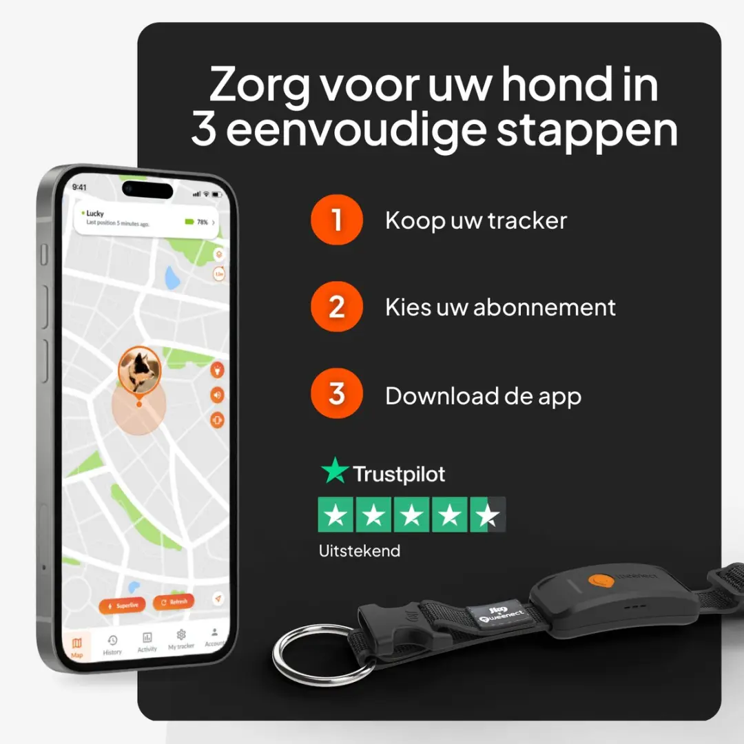 Weenect Dog XT WTE09BLKEN01W GPS-tracker - Zwart - afbeelding 3 van 6