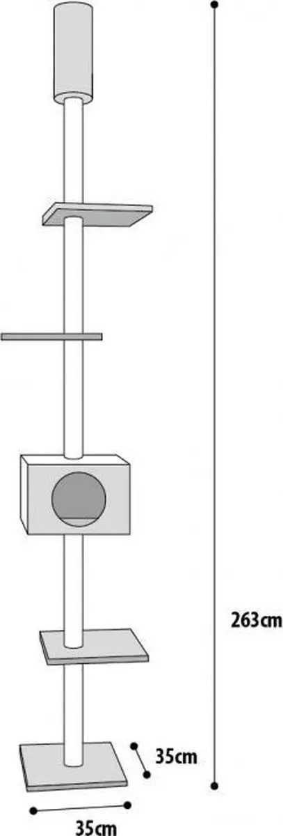 Karlie Cometa Krabpaal Grijs 263cm - afbeelding 2 van 5