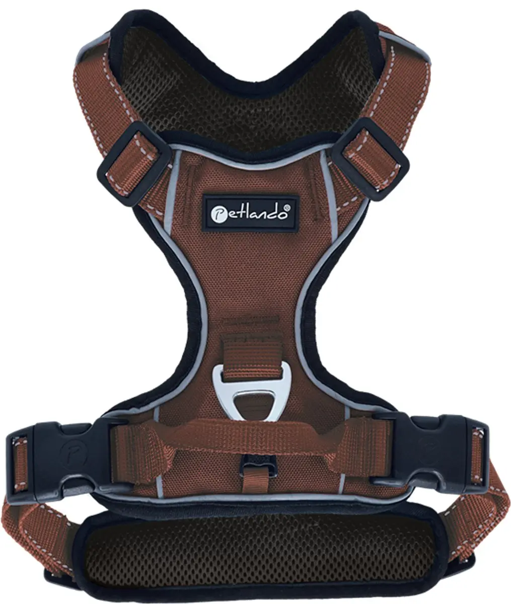 Petlando Outdoor harnas L Mokka Borst 68x82cm