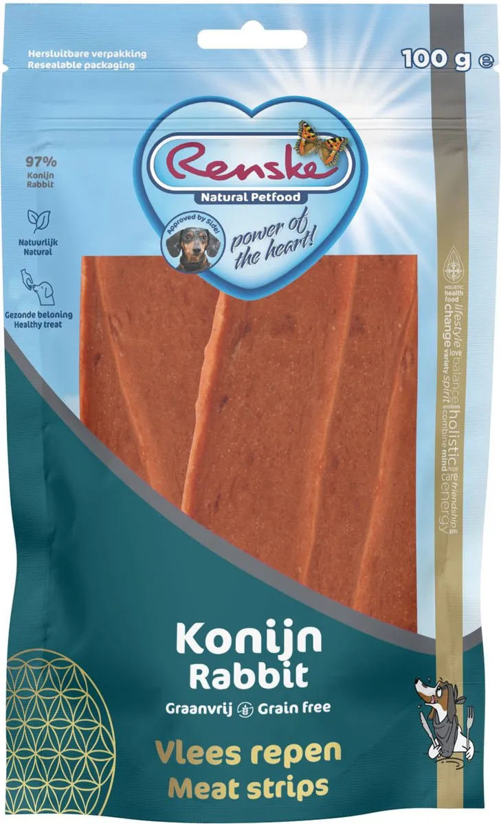 Renske Vleesrepen Hondensnack Zalm & Groente 100g