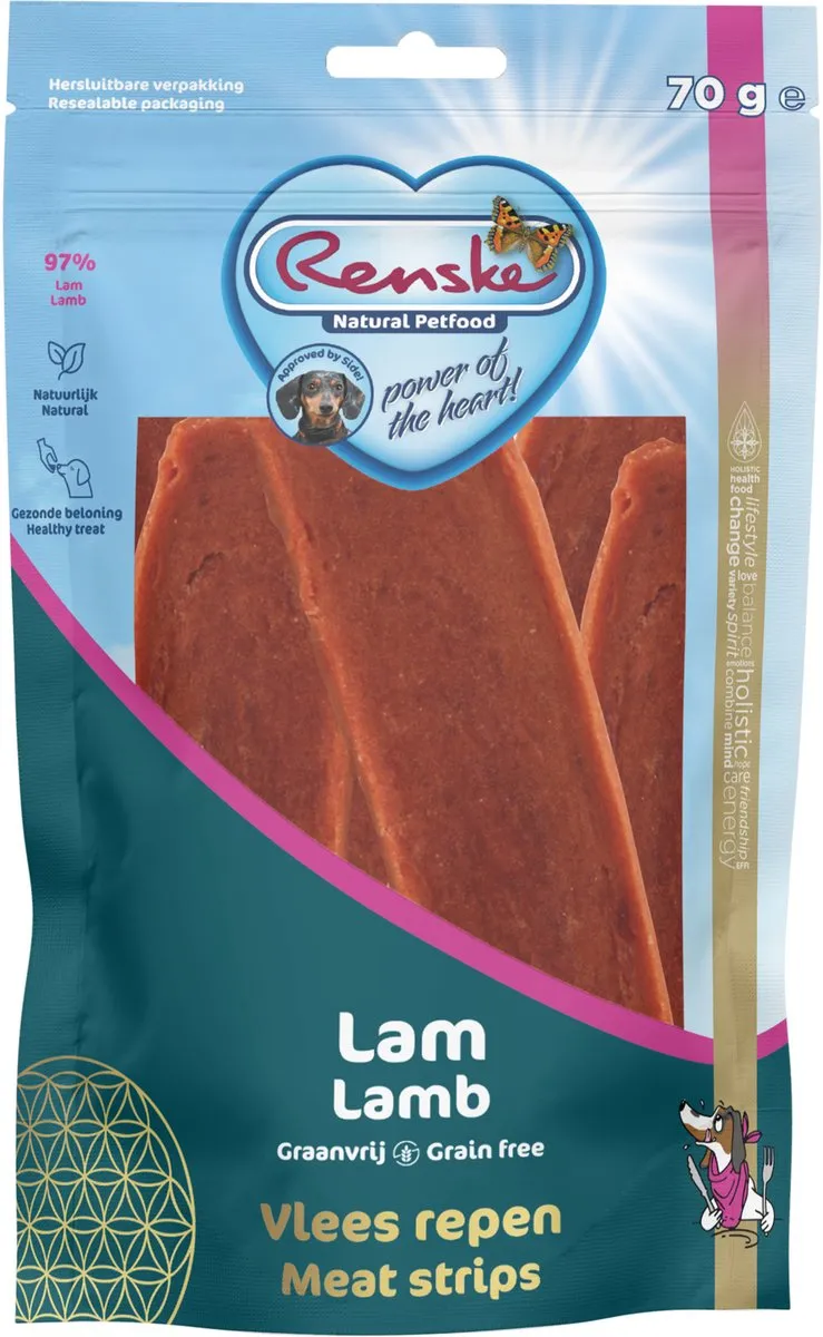 Renske Vleesrepen Hondensnack Zalm & Groente 100g