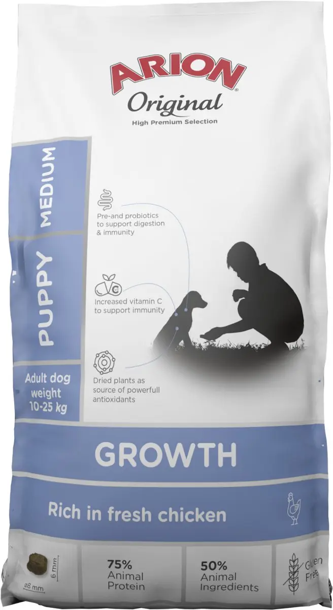 Arion Original Growth Medium Breed Kip Hondenvoer 12kg