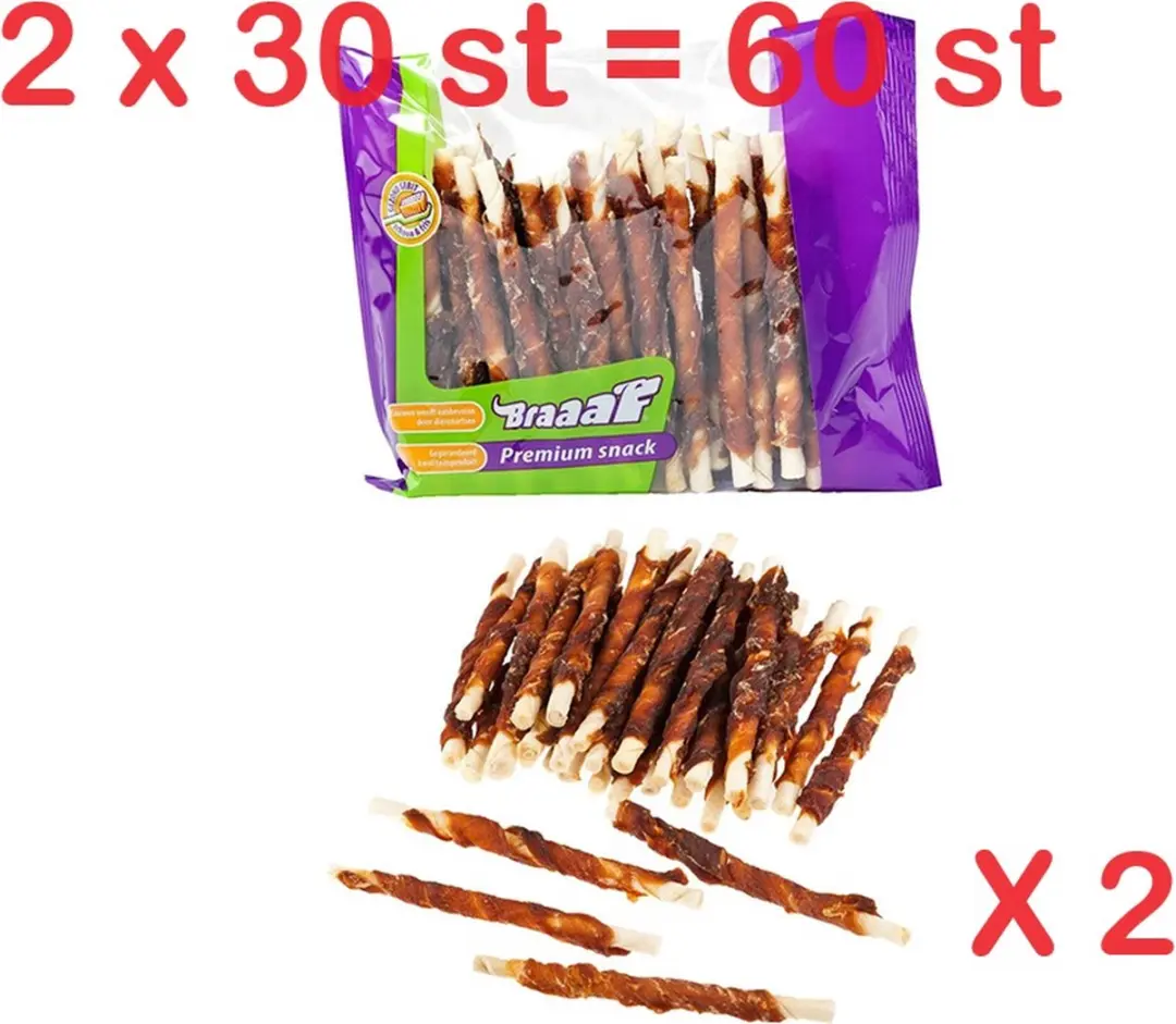 2 X BRAAAF : hondensnack