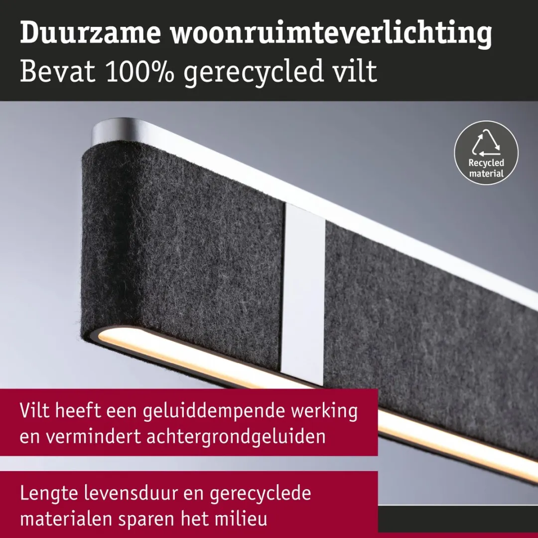 Paulmann LED Hanglamp Jagun 2700K 2000lm 26W - Antraciet