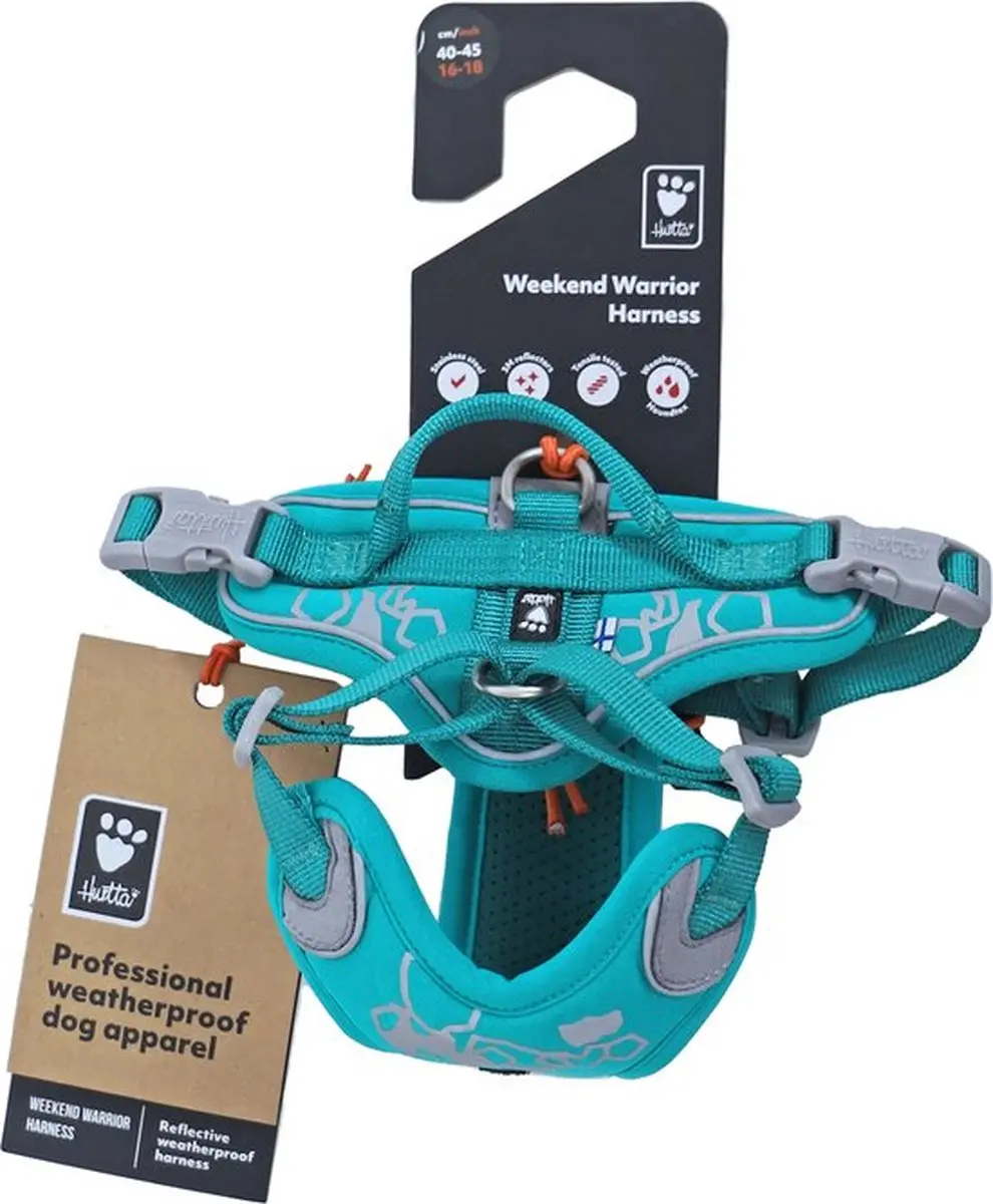 Hurtta Weekend Warrior Hondensele - Peacock - 45-60cm - afbeelding 5 van 6