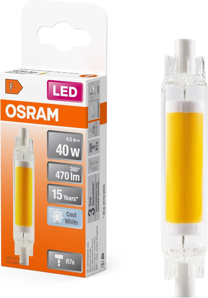 Osram LED Slim Line R7S 78mm 4.5W - 470lm Koel wit