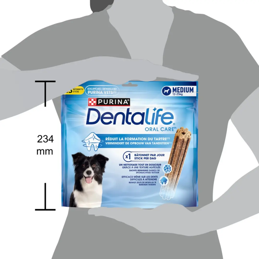 DentaLife Hondensnack Kauwstaaf Medium 12-25 kg - 15 stuks - afbeelding 5 van 6