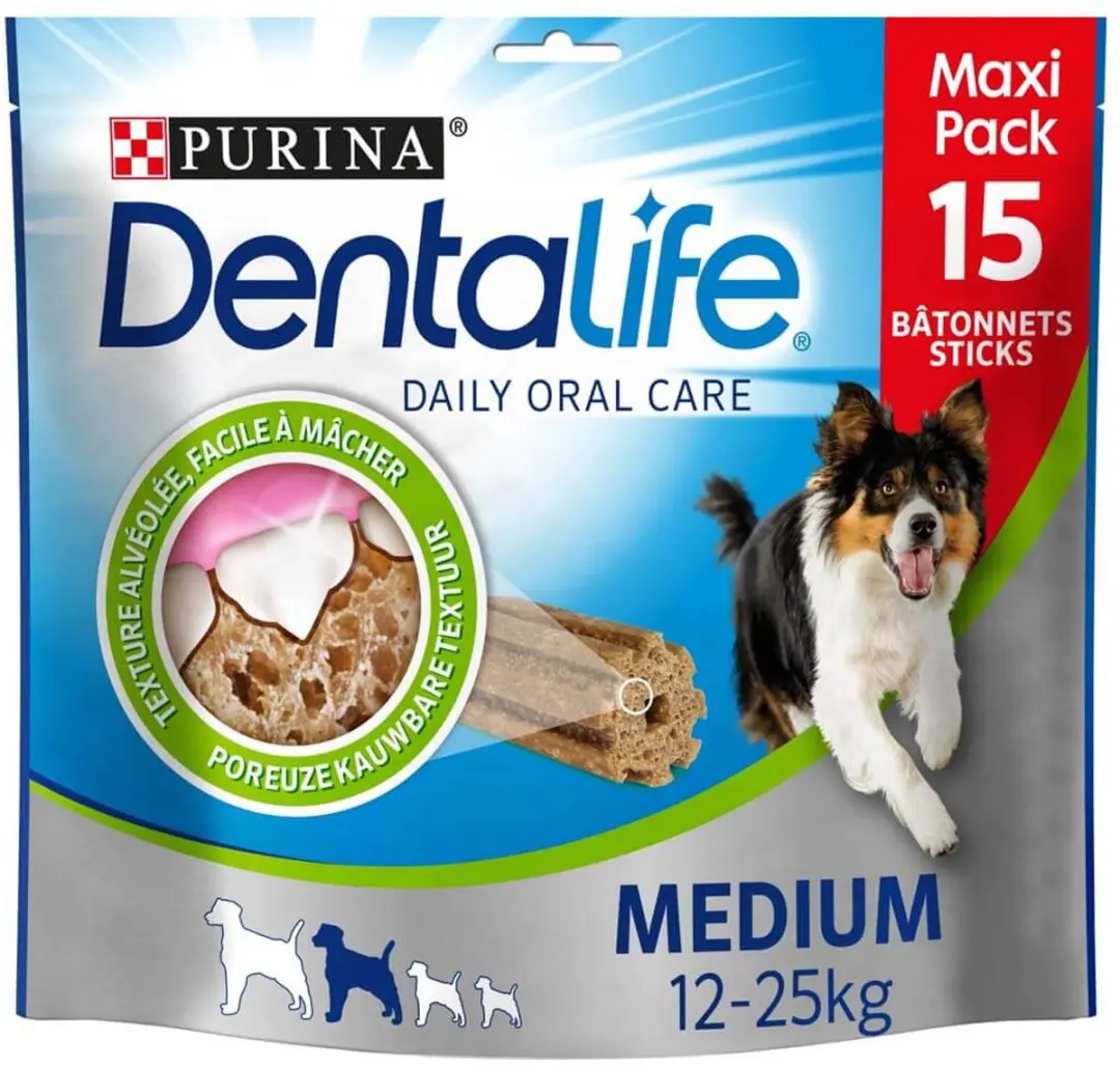 DentaLife Hondensnack Kauwstaaf Medium 12-25 kg - 15 stuks - afbeelding 2 van 6