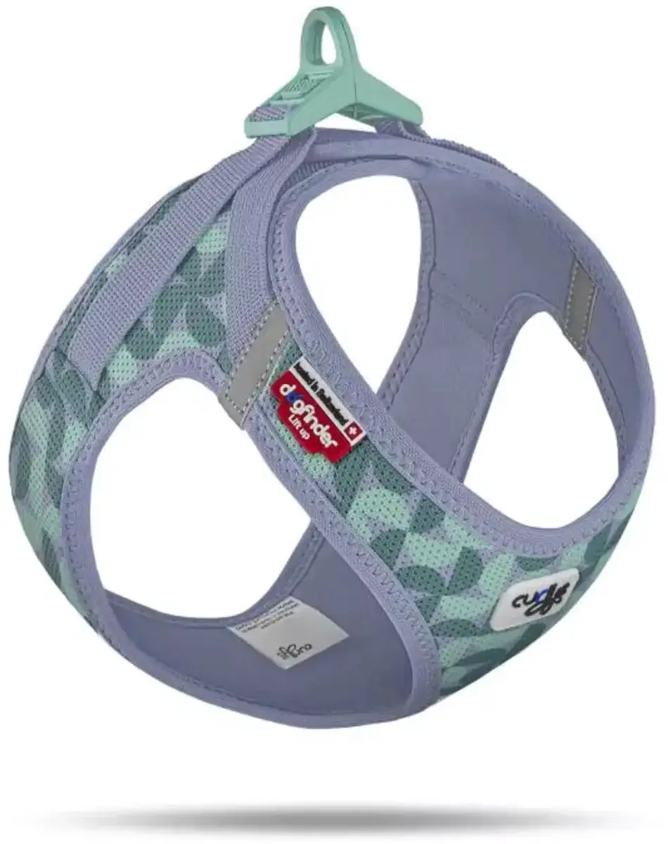 Curli Hondentuig Clasp Vest Harness Semi Cirkel Blauw Maat L: 49-55 cm