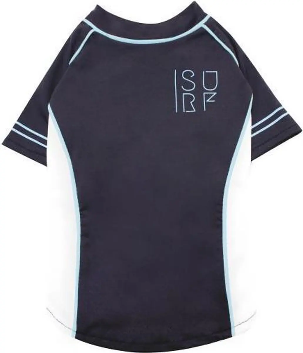 Croci t-shirt hond surfing zwart / wit / lichtblauw 35 cm