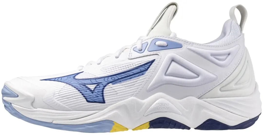 Mizuno Wave Momentum 3 Indoorschoenen - Wit/Blauw - afbeelding 2 van 6