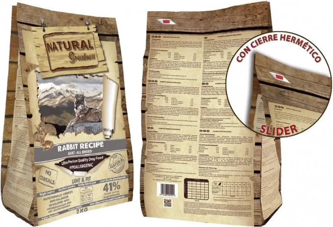 Natural Greatness Konijn Light & Fit Hondenvoer - 2kg - afbeelding 2 van 6