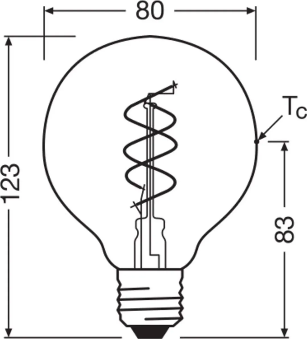 Osram Vintage 1906 LED E27 Globe 4.6W 470lm - Zeer Warm Wit - afbeelding 6 van 6