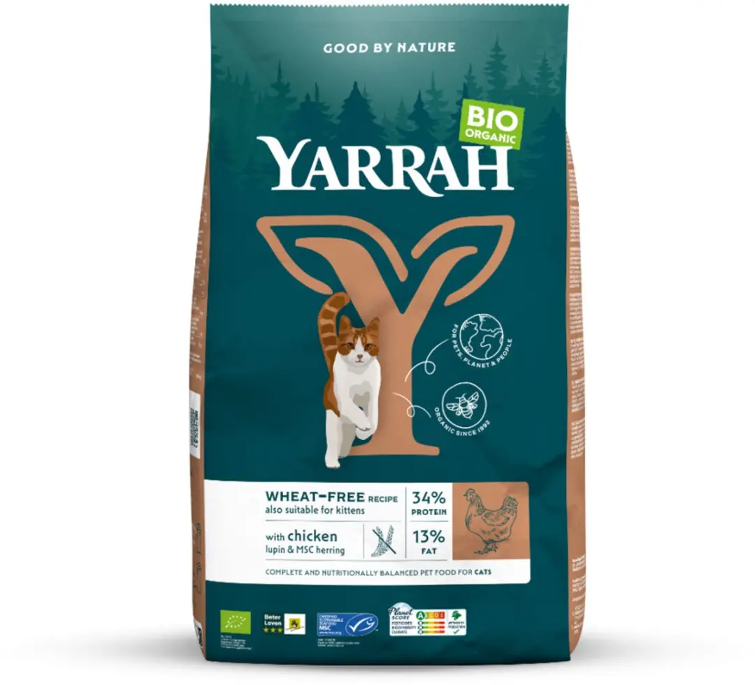 Yarrah Bio Kattenvoer Graanvrij Kip & Vis 800g