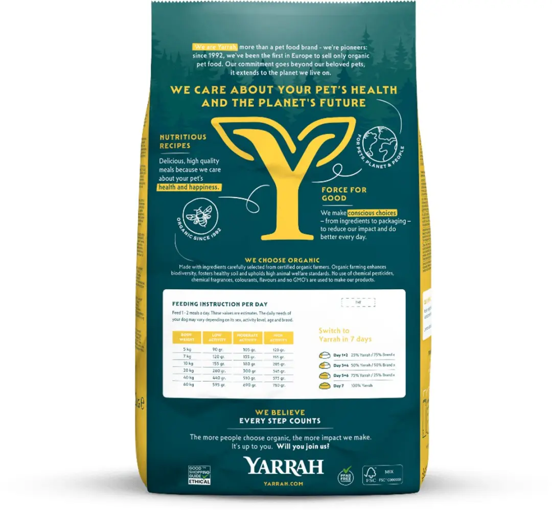 Yarrah Biologisch Hondenvoer Adult Kip - 15 kg - afbeelding 2 van 6