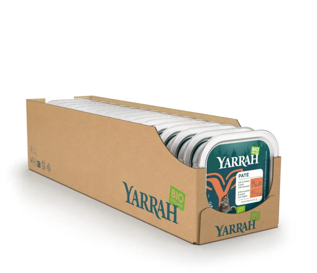 Yarrah Bio Alu Paté Grainfree Kattenvoer Kip & Eend 16x100g - afbeelding 4 van 6