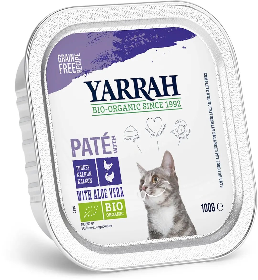 Yarrah Bio Kattenvoer Paté Kip & Kalkoen 100g