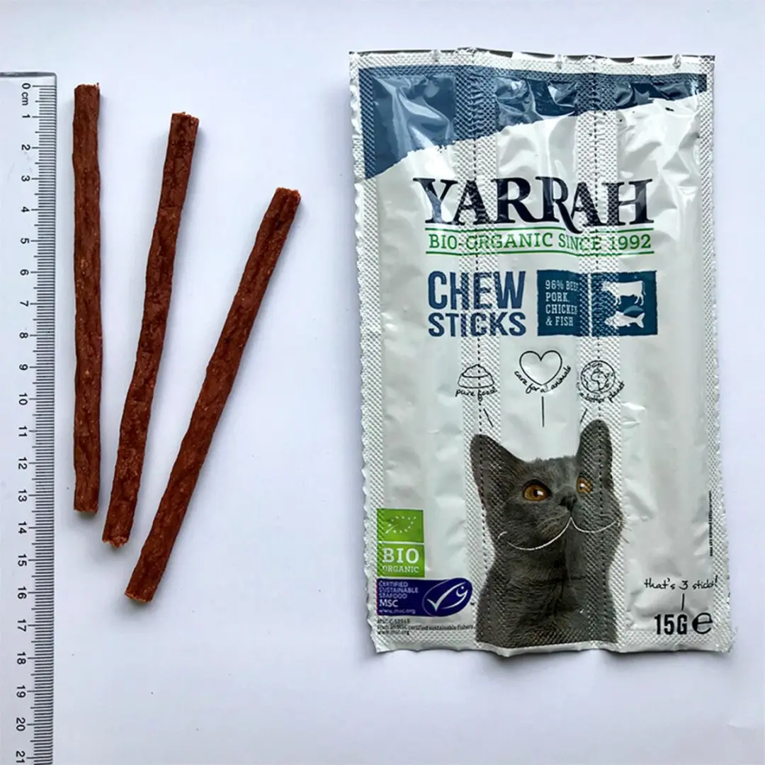 Yarrah Bio Kauwstaafjes Kat Vis - 25x 15g - afbeelding 6 van 6