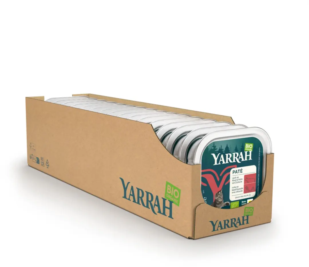Yarrah Bio Kattenvoer Paté Rund & Kip 100g - 16x - afbeelding 5 van 6
