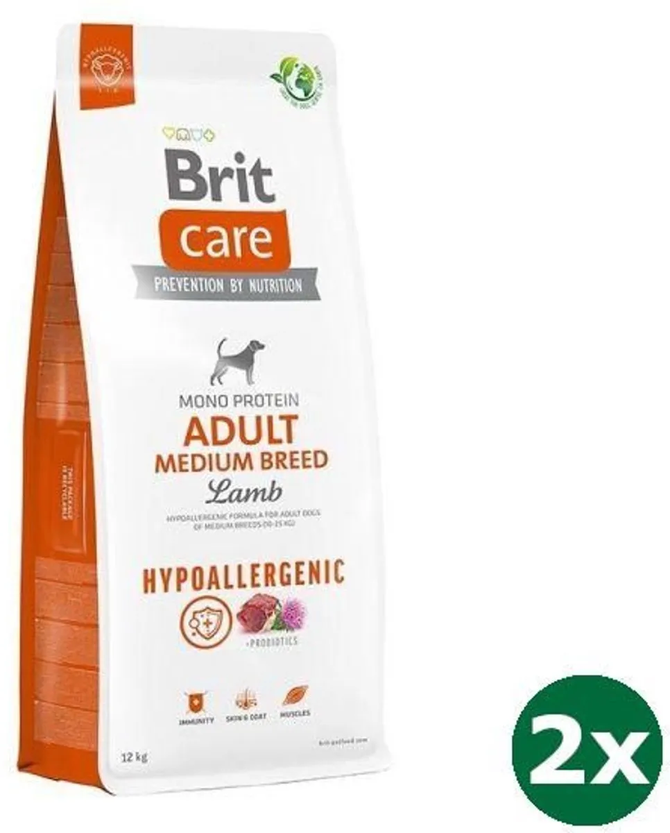 Brit Care Hypoallergeen Adult Medium Breed Hondenvoer
