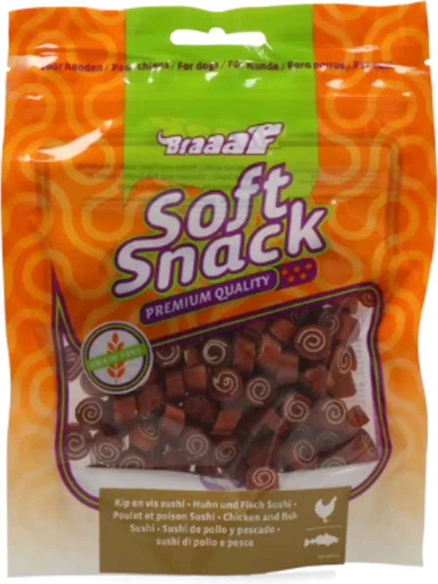 Braaaf Soft Snack Tonijnstick met Wortel en Sperzieboon 85g - afbeelding 5 van 6