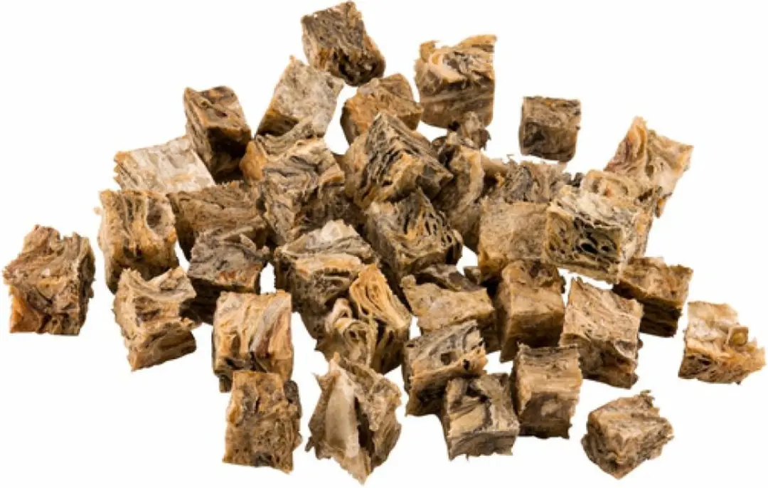 Braaaf Hondensnack Cubes Zalmhuid - 8 x 70g - afbeelding 2 van 4